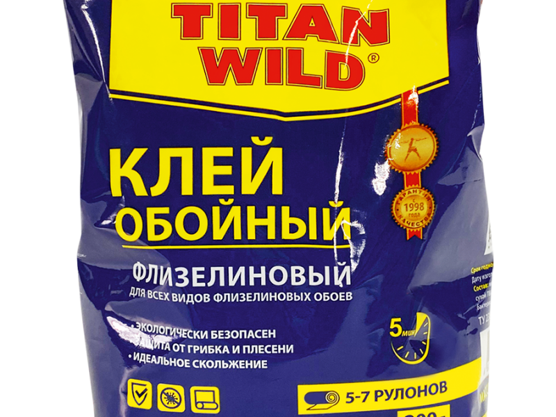 Клей Titan Wild обойный флизелин проф. без индик. 5-7 рул. (мягкая пачка)