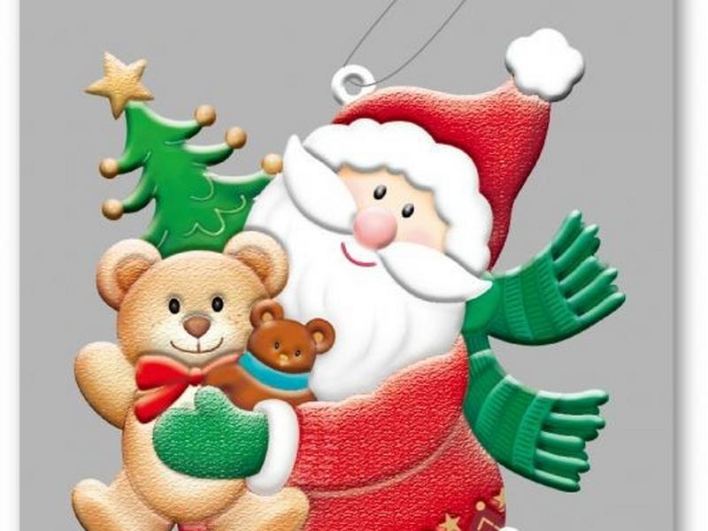 Декоративное украшение «Санта с игрушками»